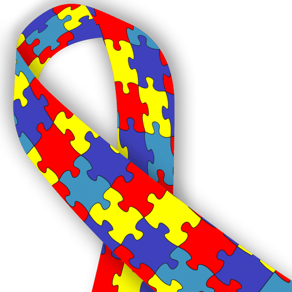 Fita da conscientizacao simbolo do autismo